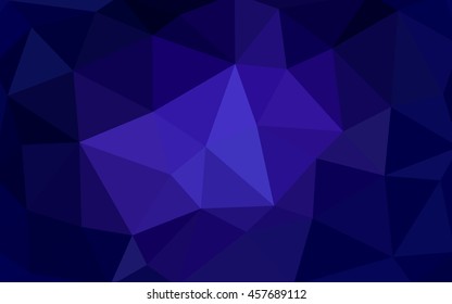Dark purple polygonal illustration, which consist of triangles. Triangular design for your business. Geometric background in Origami style with gradient.