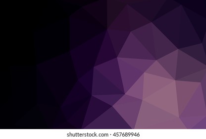 Dark purple polygonal illustration, which consist of triangles. Triangular design for your business. Geometric background in Origami style with gradient.