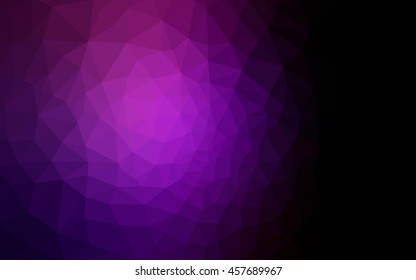 Dark purple polygonal illustration, which consist of triangles. Geometric background in Origami style with gradient. Triangular design for your business.