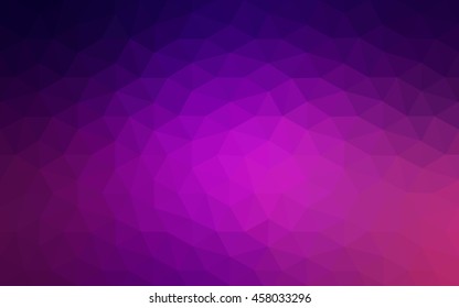 Dark purple polygonal illustration, which consist of triangles. Geometric background in Origami style with gradient. Triangular design for your business.