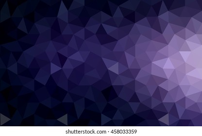 Dark purple polygonal illustration, which consist of triangles. Geometric background in Origami style with gradient. Triangular design for your business.