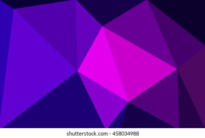 Dark purple polygonal illustration, which consist of triangles. Geometric background in Origami style with gradient. Triangular design for your business.