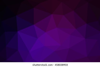 Dark purple polygonal illustration, which consist of triangles. Triangular design for your business. Geometric background in Origami style with gradient.