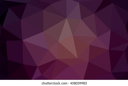 Dark purple polygonal illustration, which consist of triangles. Triangular design for your business. Geometric background in Origami style with gradient.
