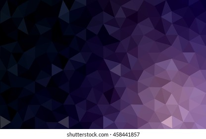 Dark purple polygonal illustration, which consist of triangles. Geometric background in Origami style with gradient. Triangular design for your business.
