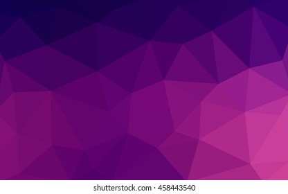Dark purple polygonal illustration, which consist of triangles. Triangular design for your business. Geometric background in Origami style with gradient.