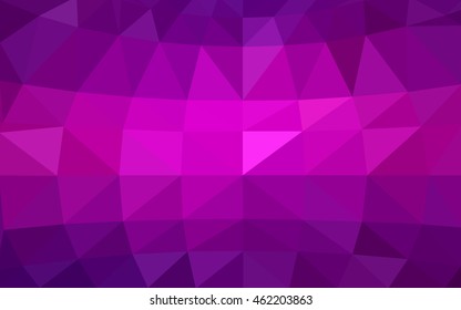 Dark purple polygonal illustration, which consist of triangles. Triangular design for your business. Geometric background in Origami style with gradient.