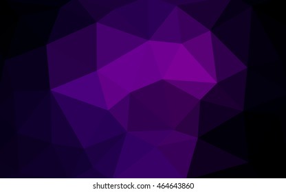Dark purple polygonal illustration, which consist of triangles. Triangular design for your business. Geometric background in Origami style with gradient.