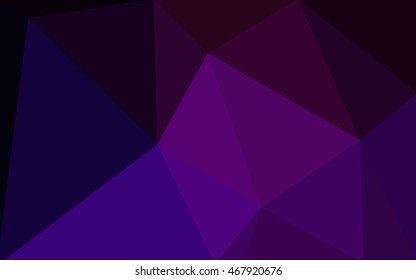 Dark purple polygonal illustration, which consist of triangles. Geometric background in Origami style with gradient. Triangular design for your business.