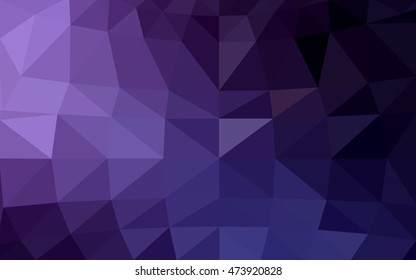Dark purple polygonal illustration, which consist of triangles. Triangular design for your business. Geometric background in Origami style with gradient.