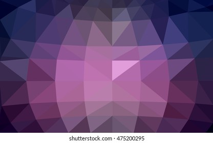 Dark purple polygonal illustration, which consist of triangles. Triangular design for your business. Geometric background in Origami style with gradient.