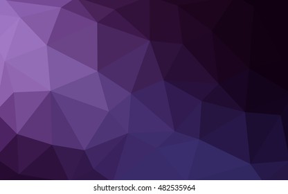 Dark purple polygonal illustration, which consist of triangles. Triangular design for your business. Geometric background in Origami style with gradient.