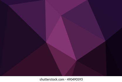 Dark purple polygonal illustration, which consist of triangles. Geometric background in Origami style with gradient. Triangular design for your business.