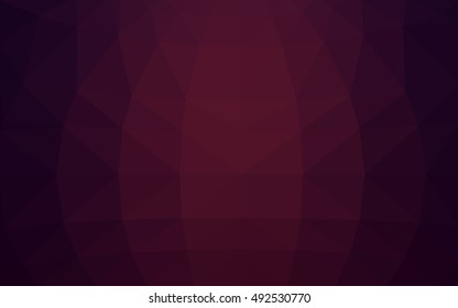 Dark purple polygonal illustration, which consist of triangles. Triangular design for your business. Geometric background in Origami style with gradient.