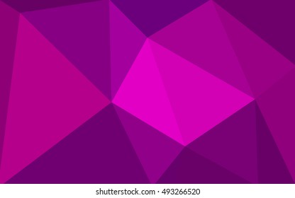 Dark purple polygonal illustration, which consist of triangles. Geometric background in Origami style with gradient. Triangular design for your business.