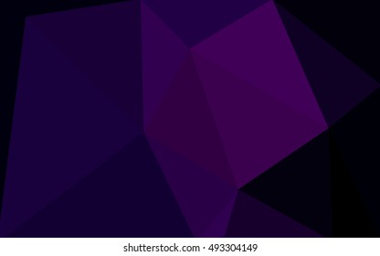 Dark purple polygonal illustration, which consist of triangles. Geometric background in Origami style with gradient. Triangular design for your business.