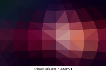 Dark purple polygonal illustration, which consist of triangles. Triangular design for your business. Geometric background in Origami style with gradient.