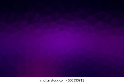 Dark purple polygonal illustration, which consist of triangles. Geometric background in Origami style with gradient. Triangular design for your business.