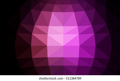 Dark purple polygonal illustration, which consist of triangles. Triangular design for your business. Geometric background in Origami style with gradient.