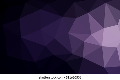 Dark purple polygonal illustration, which consist of triangles. Triangular design for your business. Geometric background in Origami style with gradient.