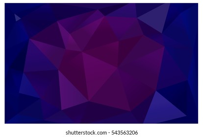 Dark purple polygonal illustration, which consist of triangles. Geometric background in Origami style with gradient. Triangular design for your business.