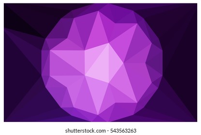 Dark Purple polygonal illustration, which consist of triangles. Triangular pattern for your business design. Geometric background in Origami style with gradient. 