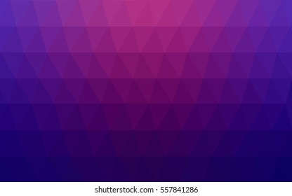 Dark Purple polygonal illustration, which consist of triangles. Triangular design for your business. Creative geometric background in Origami style with gradient