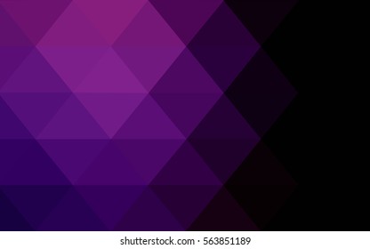 Dark Purple polygonal illustration, which consist of triangles. Triangular pattern for your business design. Geometric background in Origami style with gradient. 