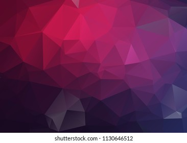 Dark Purple Polygonal Mosaic Background. geometric pattern, triangles background. Creative Business Design Templates. Vector illustration.