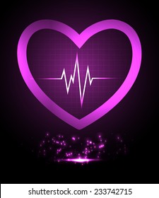 Dark purple pulse Light Abstract Technology background for computer graphic website and internet. 