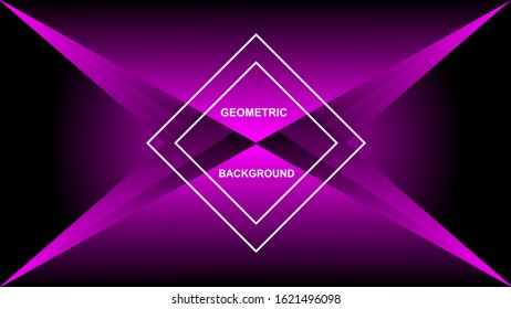 Dark purple realistic abstract geometric background. crystal effect vector