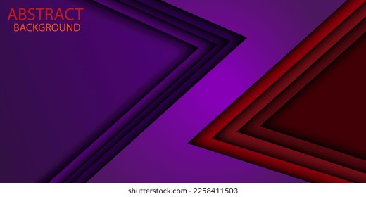 Borde vectorial superpuesto de las flechas de esquina roja y púrpura oscura en el espacio para el diseño de imágenes de texto y mensajes
