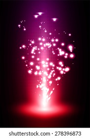 Dark purple red light Abstract background, rays. stage. infographics. infographics. star