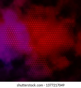 Dark Purple and red vector background with circles. Abstract decorative design in gradient style with bubbles. Pattern for wallpapers, curtains.