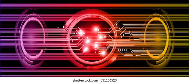 Dark purple red yellow Light Abstract Technology background for computer graphic website internet business. circuit. vector illustration. infographics. motion move blur.neon.