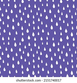 Dark purple seamless pattern with white raindrops.