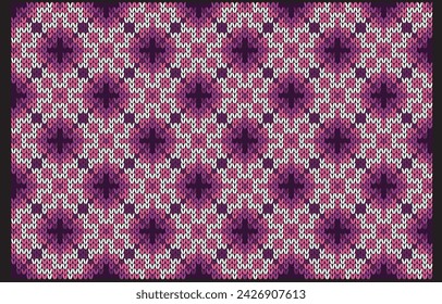Dark purple shape in middle pink circle.Continued white square pattern.Trendy.Modern shape.Flower shape.Seamless pattern.Gradient.Design for skirt.Scarf.Clothes.Carpet.Printing.All knitting work.