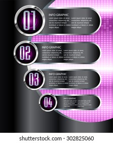 dark purple silver black Web Design Website Elements Template for graphic internet. text box. label. infographics. metal. card. pixel. Metals, alloys, steel, aluminum. button