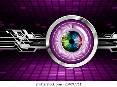 Dark purple silver Light Abstract Technology background for computer graphic website internet and business. Circuit. Vector illustration. info graphics. silver. eye eyeball. pixel