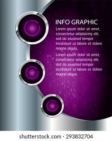 dark purple silver Web Design Website Elements Template for graphic internet. text box. label. infographics. metal. card. pixel. Metals, alloys, steel, aluminum. button