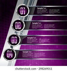dark purple silver Web Design Website Elements Template for graphic internet. text box. label. info graphics. metal. card. pixel. Metals, alloys, steel, aluminum. button