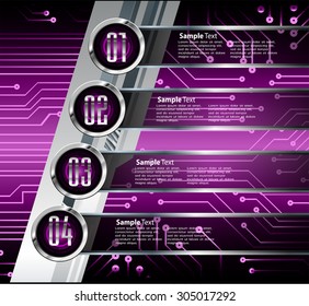 dark purple silver Web Design Website Elements Template for graphic internet. text box. label. info graphics. metal. card. pixel. Metals, alloys, steel, aluminum. button. infographics