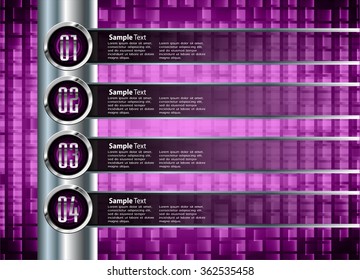 dark purple silver Web Design Website Elements Template for graphic internet. text box. label. infographics. metal. card. pixel. Metals, alloys, steel, aluminum. button cyber