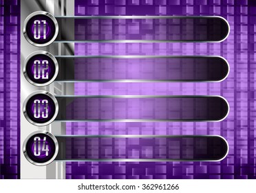 dark purple silver Web Design Website Elements Template for graphic internet. text box. label. infographics. metal. card. pixel. Metals, alloys, steel, aluminum. button cyber