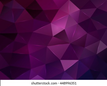 Dark purple space abstract mosaic polygonal background