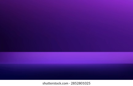 Dark purple studio background Space for selling products on the website. Vector illustration.