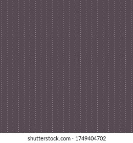 Dark purple surface with dotted white stripes. Pattern for textiles. Wall paper.