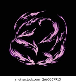Aura mágica de rastro púrpura oscuro