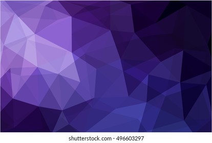 Dark purple triangle mosaic template. Brand-new colored illustration in blurry style with gradient. The textured pattern can be used for background.
