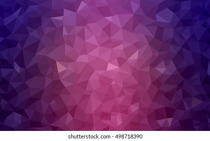 Dark purple triangle mosaic template. Creative illustration in halftone style with gradient. The polygonal design can be used for your web site.